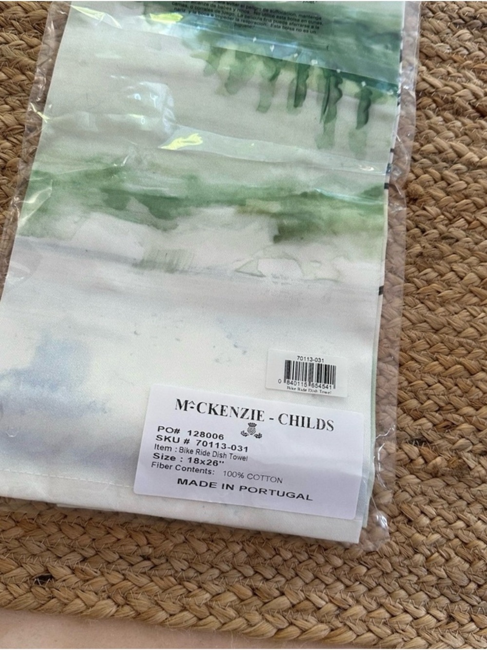 MacKenzie-Childs Bicycle Print Dish Towel - Picture 2 of 3